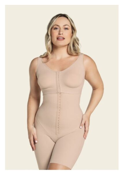 LEONISA-Sculpting Body Shaper with Built-in Back Support Bra