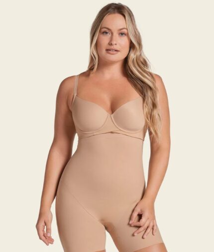 LEONISA-SmartCore Plunge Back Classic Sculpting Body Shaper