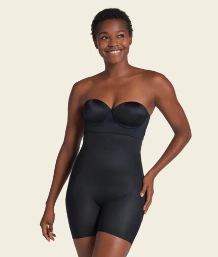 LEONISA-SmartCore Plunge Back Classic Sculpting Body Shaper