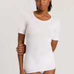 HANRO-Cotton Seamless Short Sleeve Shirt