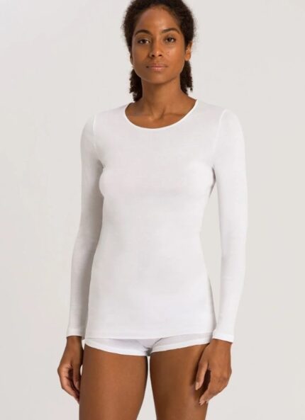 HANRO-Cotton Seamless Long Sleeve Shirt