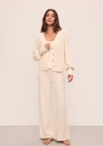 Eberjey - Fine Gauge Sweater Cardigan & Pant