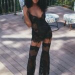 Marjolaine - Nightie-wasp in black silk and lace