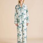 Olivia von Halle - Silk Twill Floral Pajama