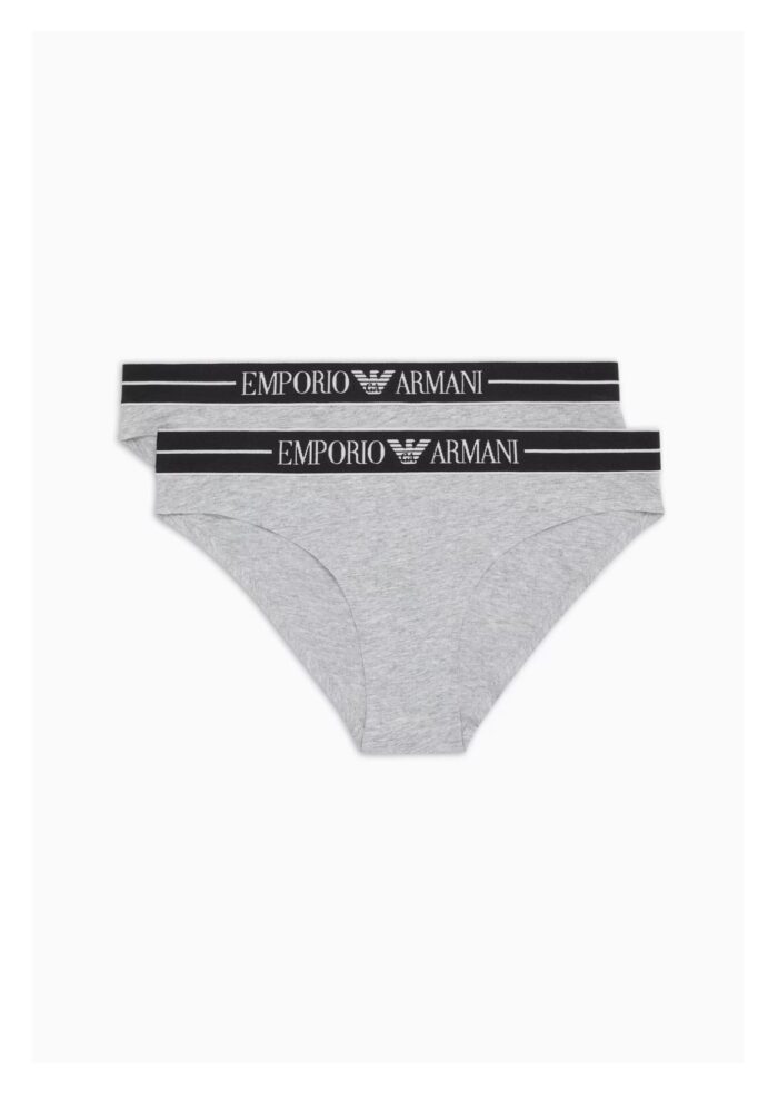 Emporio Armani - Two-pack of organic-cotton briefs with logo waistband - Image 1