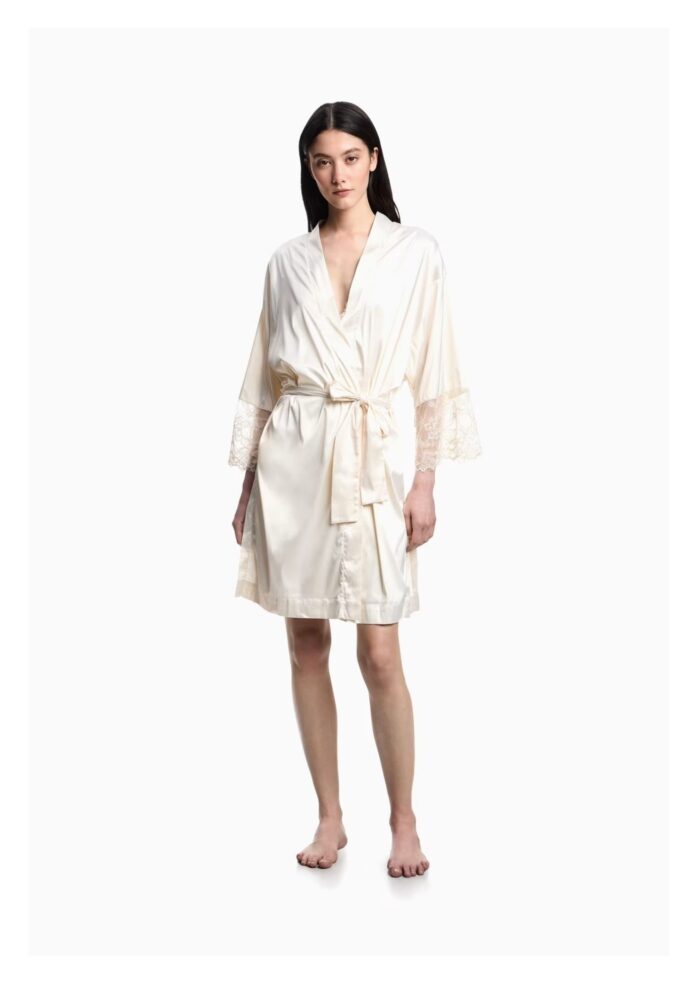 ⁦Emporio Armani - Bridal satin kimono robe⁩ - الصورة ⁦1⁩