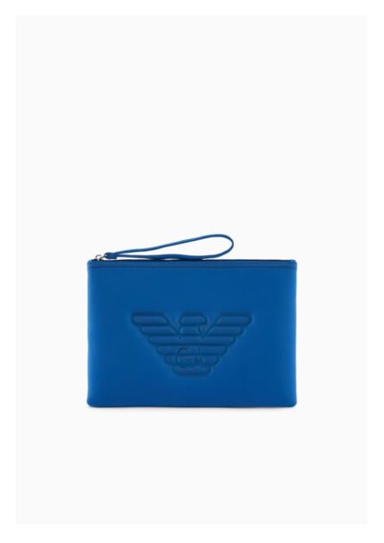 Emporio Armani -   Essential beachwear pouch with oversized eagle