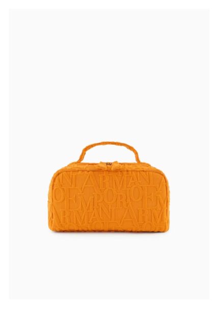Emporio Armani -    Beachwear satchel in bold 3D logo fabric