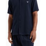 Emporio Armani -   Pyjamas with crêpe Bermuda shorts