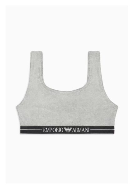 حمالة صدر قطن بدون دعامة بشريط لوقو  -  Emporio Armani