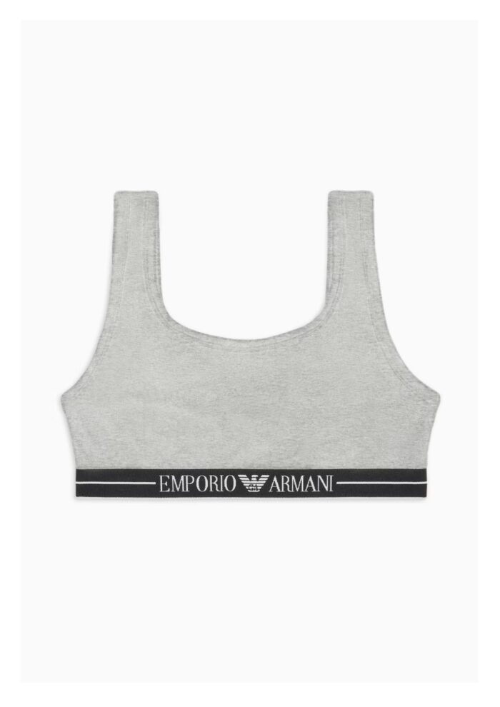 Emporio Armani - Organic-cotton bralette with logo underband - Image 1