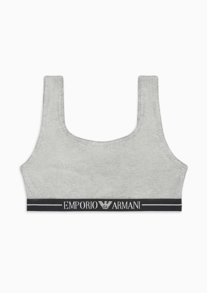 Emporio Armani - Organic-cotton bralette with logo underband - Image 2