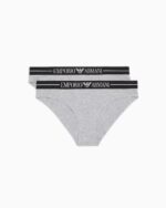 Emporio Armani - Two-pack of organic-cotton briefs with logo waistband - Image 2