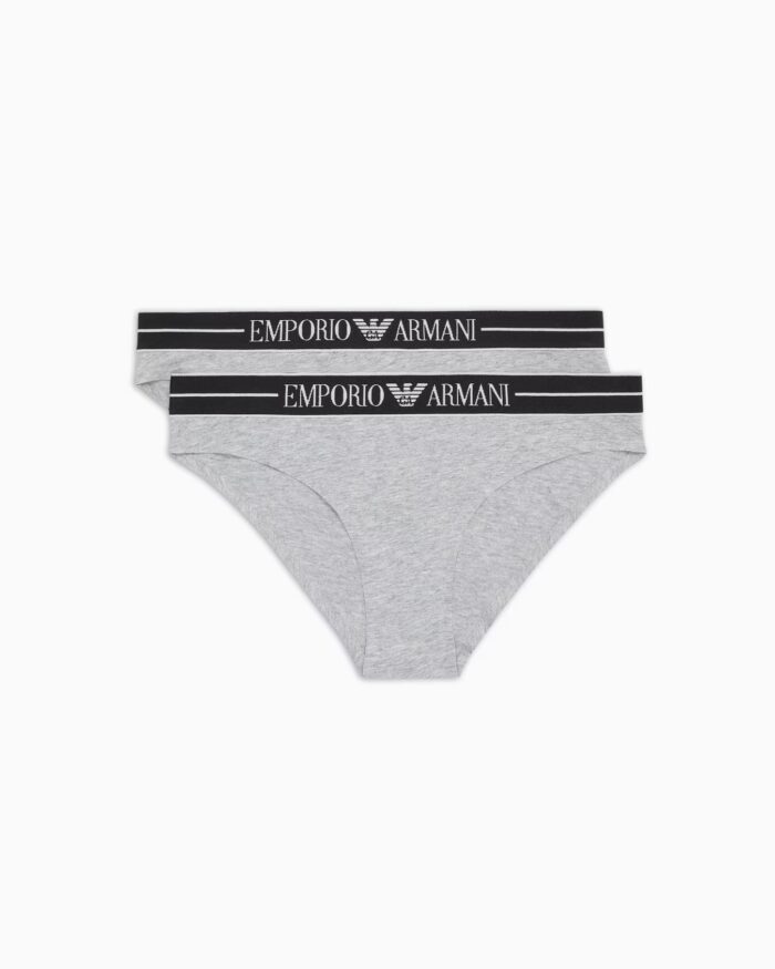 Emporio Armani - Two-pack of organic-cotton briefs with logo waistband - Image 2