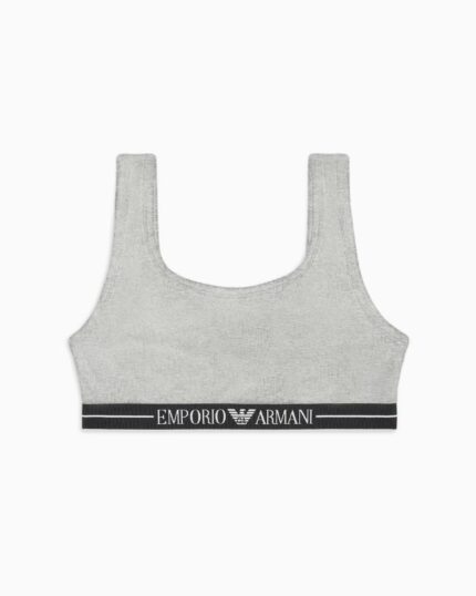 Emporio Armani - Organic-cotton bralette with logo underband