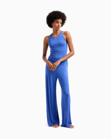 Emporio Armani - Beachwear jumpsuit with micro stud logo