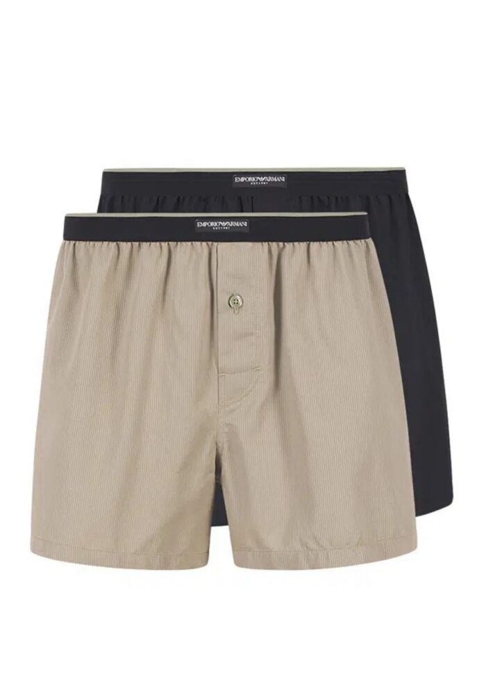 Emporio Armani -   Two-pack of logo label cotton boxers - Image 1