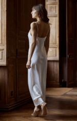 Marjolaine - Long nightie in white silk - Image 2
