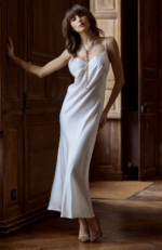 Marjolaine - Long nightie in white silk - Image 3