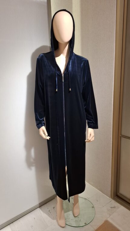 Diamond Tea - Plain Stretch Velvet Hooded