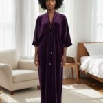 Diamond Tea - Plain Stretch Velvet Zip