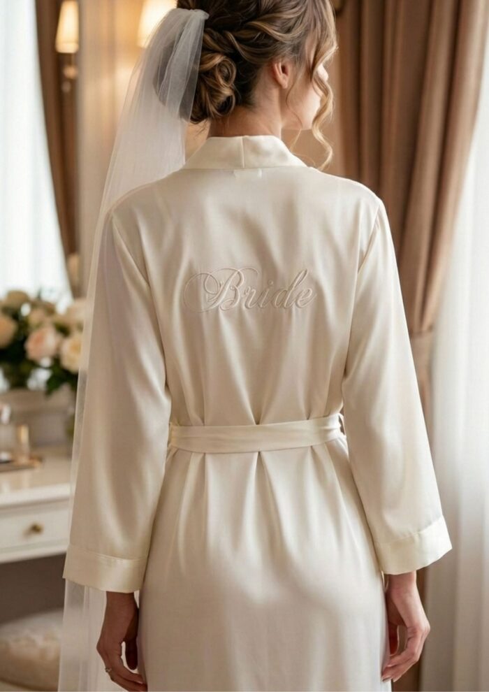 Sarah Foster - Satin Bride Robe - Image 4