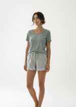 DEREK ROSE - Cotton lounge short/Micro modal crew neck tee